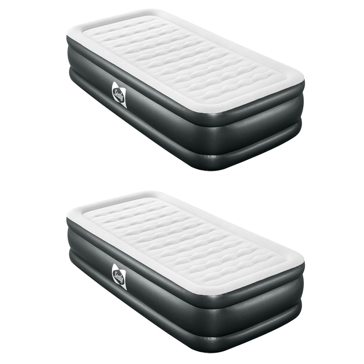 Sealy Tritech 18 Inch Air Mattress Bed 2 Person with Built In AC Pump (2 Pack)