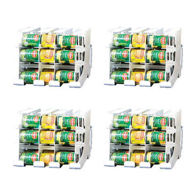 FIFO Countertop Can Tracker Hold Up To 54 Standard Can Sizes, White (4 Pack) - VMInnovations