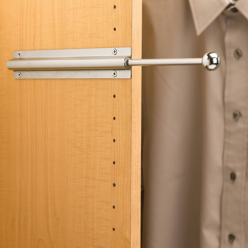 Rev-A-Shelf 6 Inch Metal Closet Valet Clothes Rod, Chrome, CVL-12-CR (4 Pack)