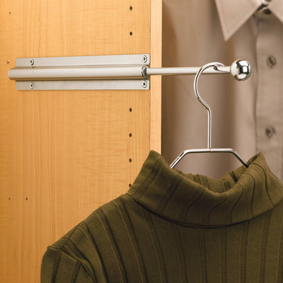Rev-A-Shelf 6 Inch Metal Closet Valet Clothes Rod, Chrome, CVL-12-CR (4 Pack)