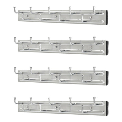 Rev-A-Shelf 14" Pull Out Belt Rack Storage Organizer, Chrome, BRC-14CR (4 Pack)