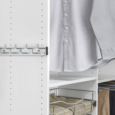 Rev-A-Shelf 14" Pull Out Belt Rack Storage Organizer, Chrome, BRC-14CR (4 Pack)