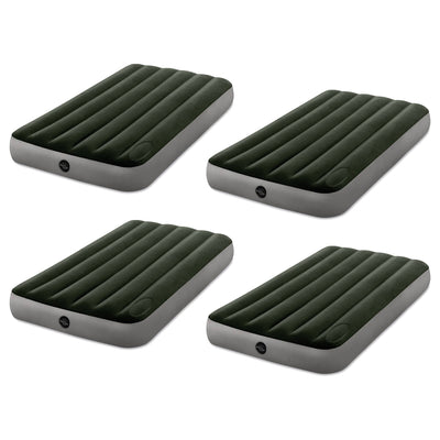 Intex Dura-Beam Standard Downy Airbed w/Built-In Foot Pump, Twin Size (4 Pack) - VMInnovations