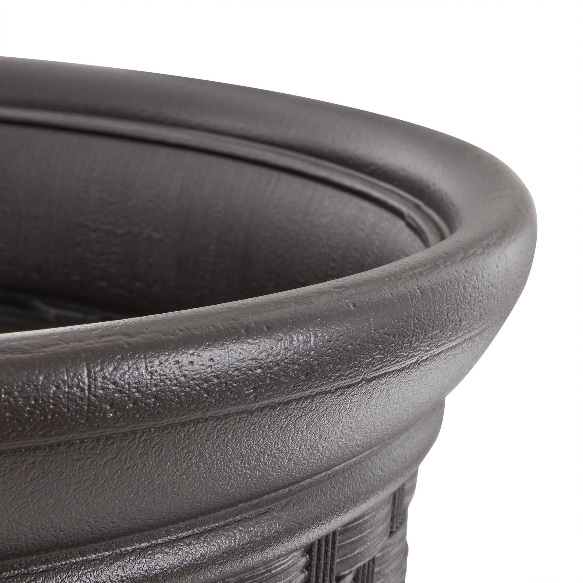Suncast Sonora 22" Wicker Decorative Garden Flower Planter, Dark Brown (4 Pack) - VMInnovations