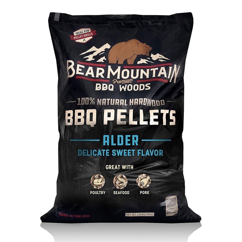 Bear Mountain 100 Percent Natural Alder Sweet Flavor Pellets, 20 Pounds (2 Pack)
