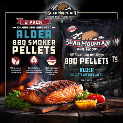 Bear Mountain 100 Percent Natural Alder Sweet Flavor Pellets, 20 Pounds (2 Pack) - VMInnovations