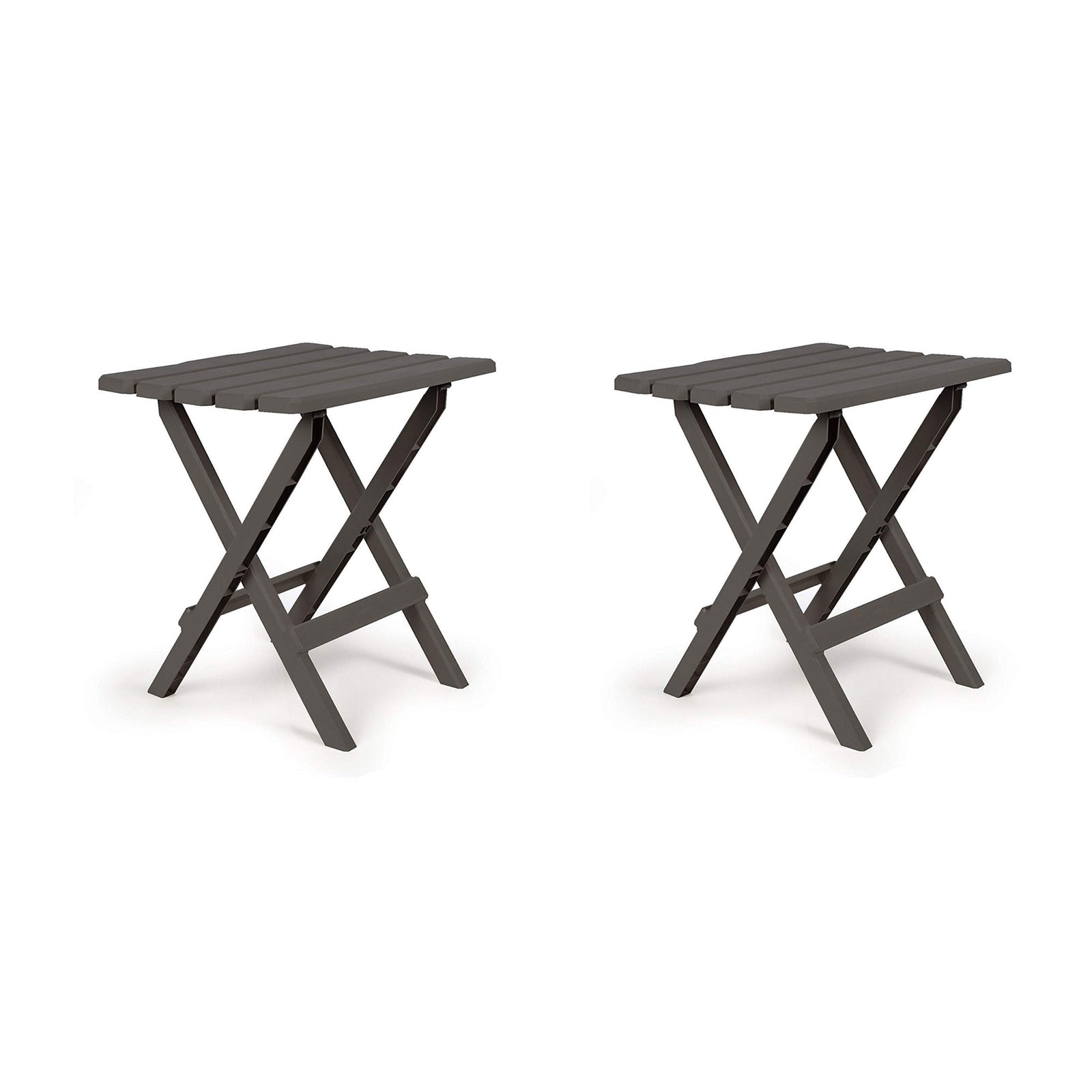 Camco Large Adirondack Portable and Folding Furniture Table, Charcoal (2 Pack) - VMInnovations