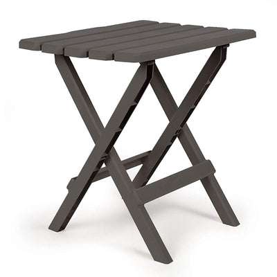 Camco Large Adirondack Portable and Folding Furniture Table, Charcoal (2 Pack)