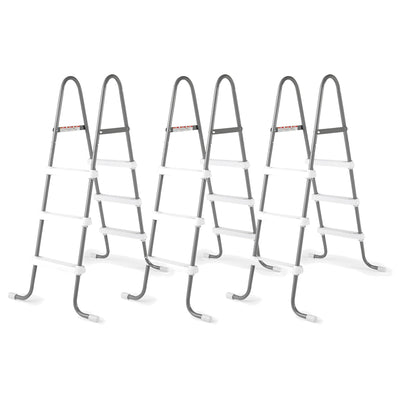 Intex Steel Above Ground Pool Ladder for 42 Inch Wall Height Pools (3 Pack)