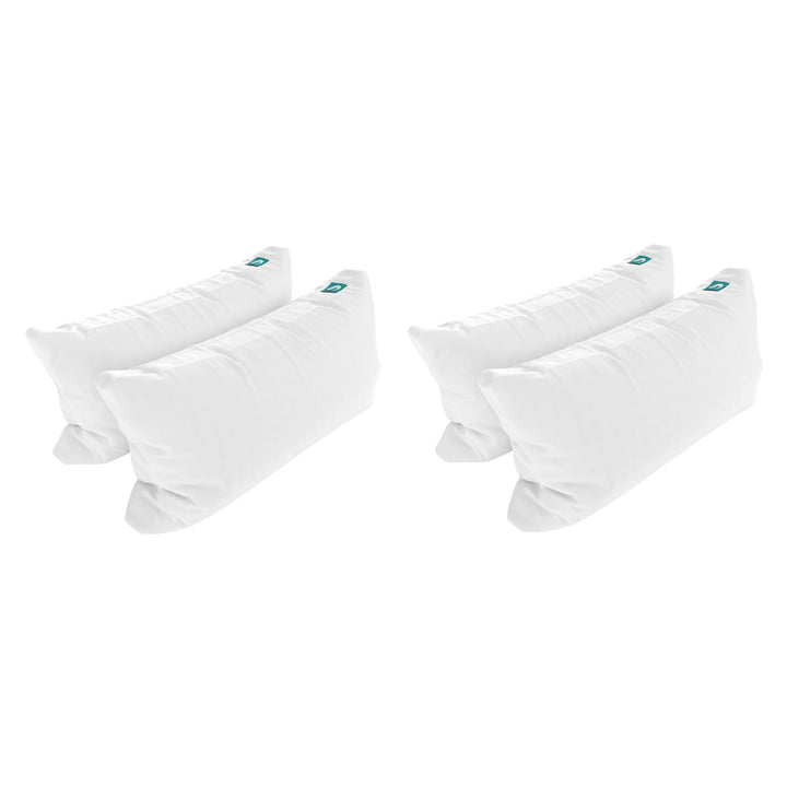 Sleepgram Bed Support King Size Sleeping Soft Pillow with Cover, White (4 Pack)