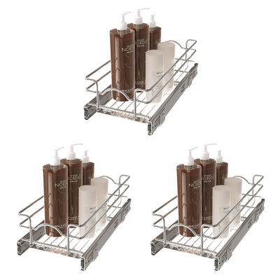 Rev-A-Shelf Kitchen Pull Out Shelf Organizer, 8.5" x 18", 5WB1-0918CR-1 (3 Pack) - VMInnovations