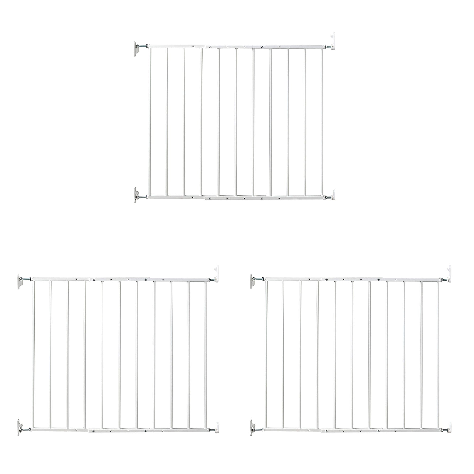 KidCo Safeway Top of Stairs Quick Release Baby Gate, 42.5x30.5", White (3 Pack) - VMInnovations