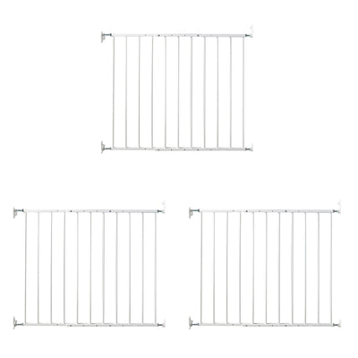 KidCo Safeway Top of Stairs Quick Release Baby Gate, 42.5x30.5", White (3 Pack) - VMInnovations
