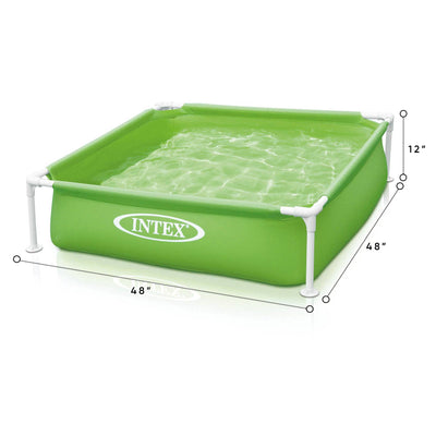 Intex 48x12" Mini Framed Beginner Outdoor Kiddie Pool, Color Varies (3 Pack)