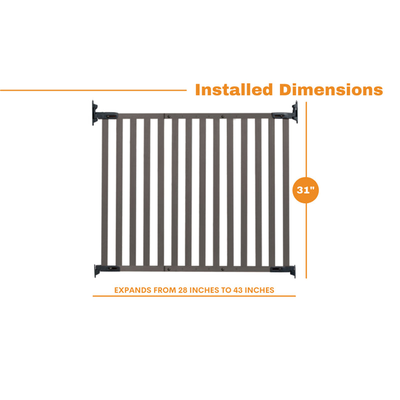 KidCo G2001 Safeway Quick Release Baby Gate, 42.5x30.5 Inch, Black (3 Pack)