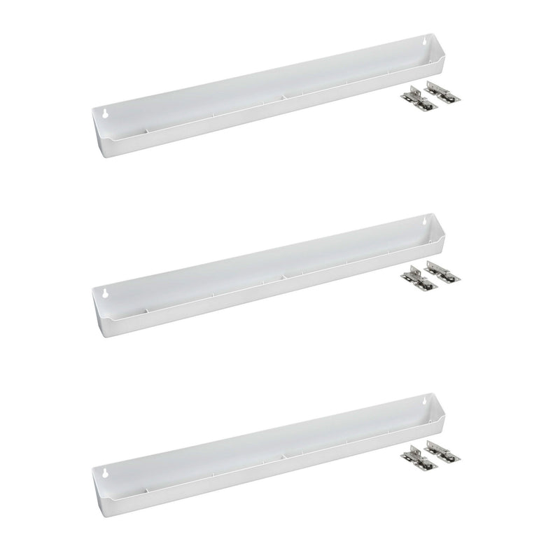 Rev-A-Shelf 30 Inch Kitchen TipOut Tray Polymer, White, LD-6591-30-11-1 (3 Pack)