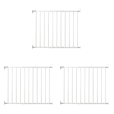 KidCo Angle Mount Safeway Stair Top Quick Release Baby Gate, White (3 Pack) - VMInnovations