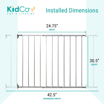 KidCo Angle Mount Safeway Stair Top Quick Release Baby Gate, White (3 Pack) - VMInnovations