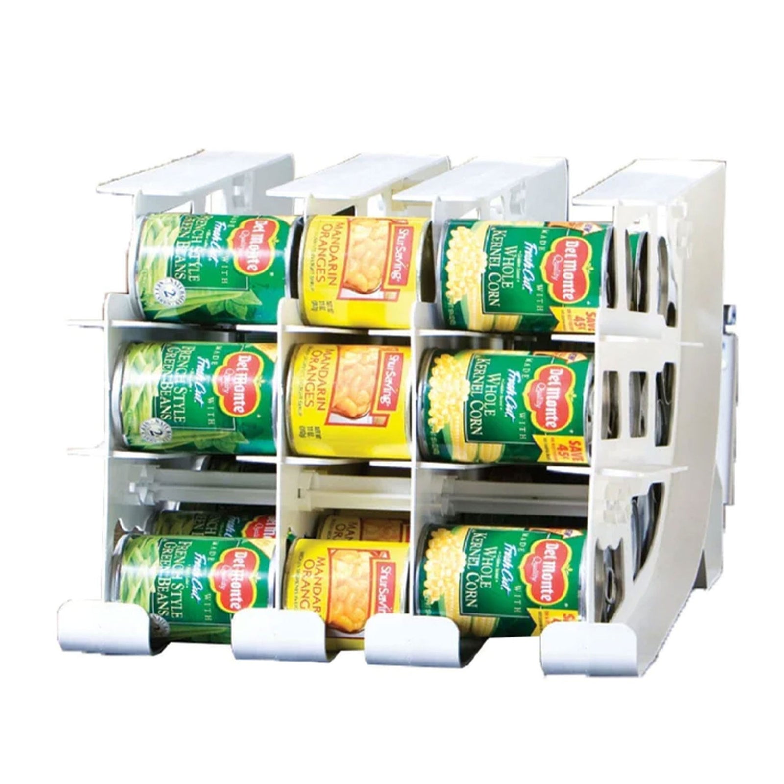 FIFO Countertop Can Tracker Hold Up To 54 Standard Can Sizes, White (3 Pack) - VMInnovations