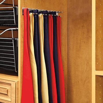 Rev-A-Shelf 12" Side Mount Extending Tie Organization Rack, TRC-12CR (3 Pack)