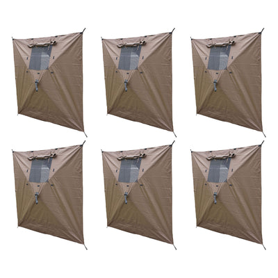 Clam Quick-Set Screen Hub Tent Wind & Sun Panels, Accessory Only, Brown (6 Pack) - VMInnovations