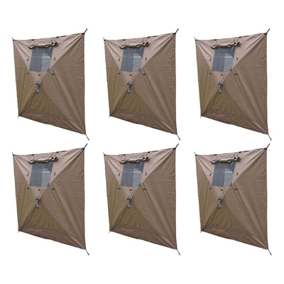 Clam Quick-Set Screen Hub Tent Wind & Sun Panels, Accessory Only, Brown (6 Pack)