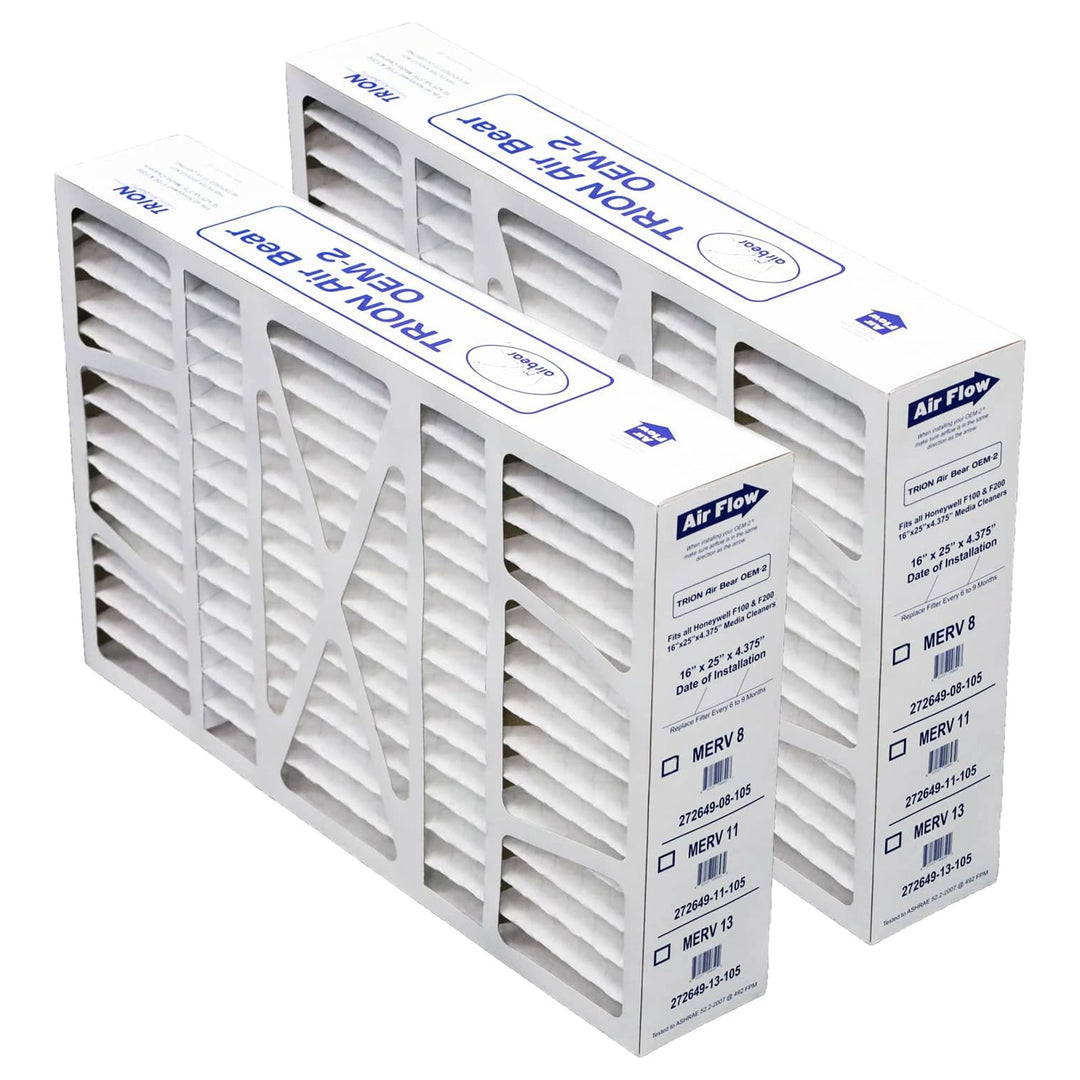Trion Air Bear OEM 16x25x4 Inch MERV 8 Replacement Air Purifier Filter, 2 Pack - VMInnovations