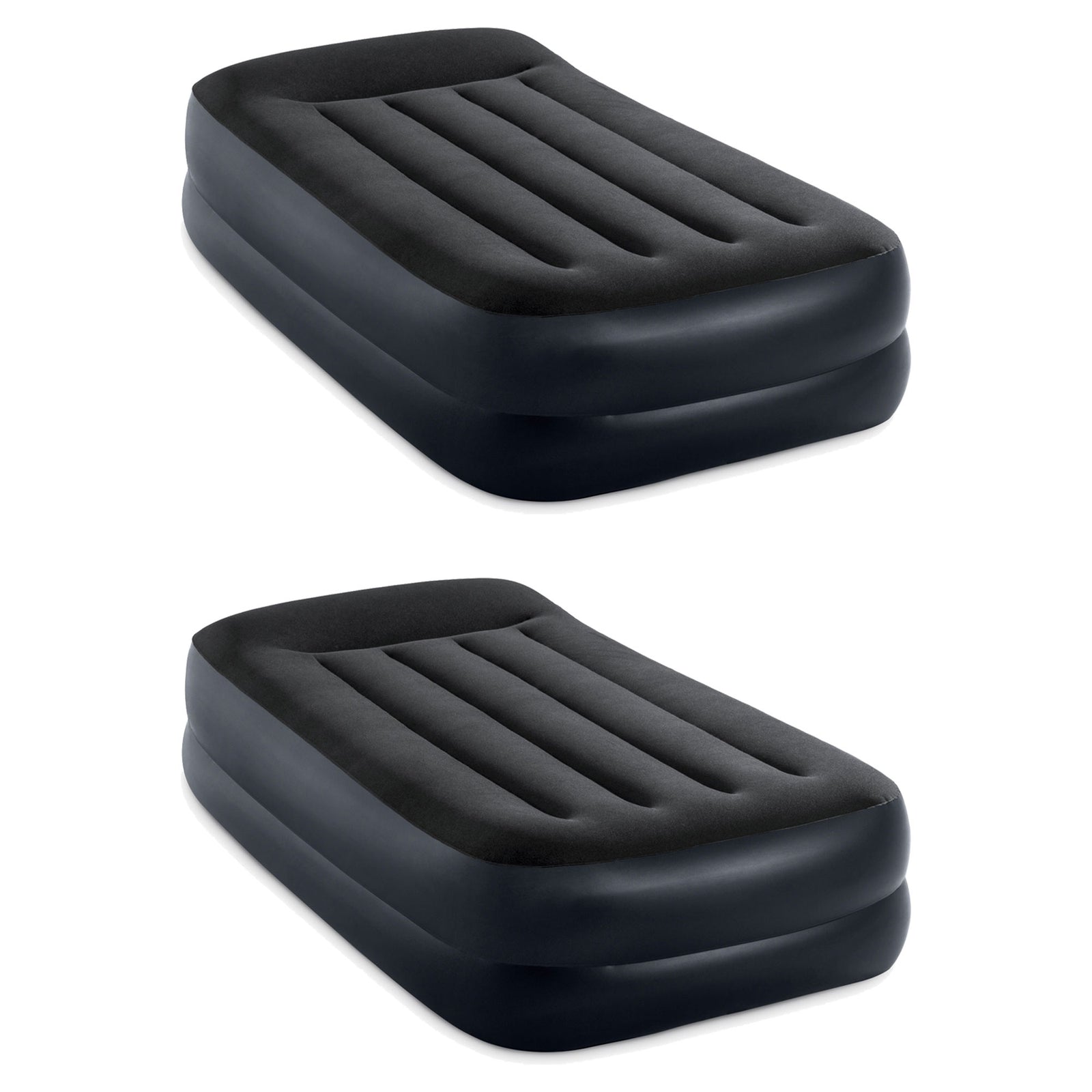Intex Dura Beam Plus Pillow Raised Airbed Mattress w/Built in Pump, Twin(2 Pack) - VMInnovations