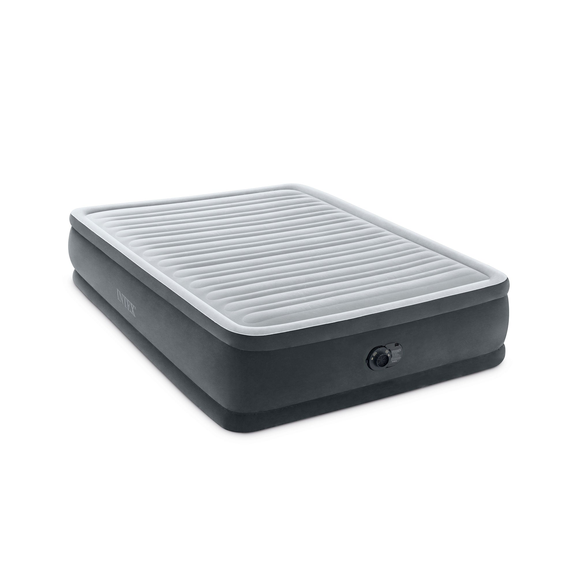 Intex 64413ED Elevated Dura Beam Fiber Tech Airbed with Pump, Queen (2 Pack) - VMInnovations