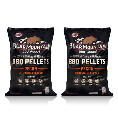 Bear Mountain BBQ Natural Hardwood Pecan Sweet Flavor Pellets, 20lbs (2 Pack)