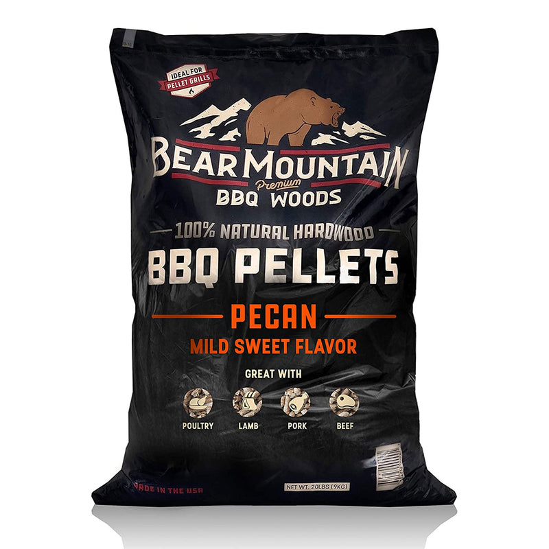 Bear Mountain BBQ Natural Hardwood Pecan Sweet Flavor Pellets, 20lbs (2 Pack)