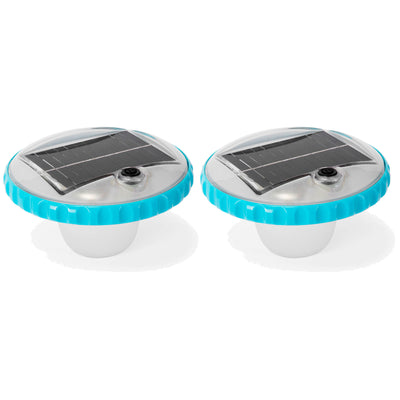 Intex 28690E Solar Powered LED Floating Color Changing Pool Light (2 Pack)