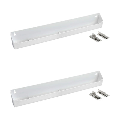 Rev-A-Shelf 22 Inch Kitchen Plastic TipOut Tray, White, LD-6591-22-11-1 (2 Pack)