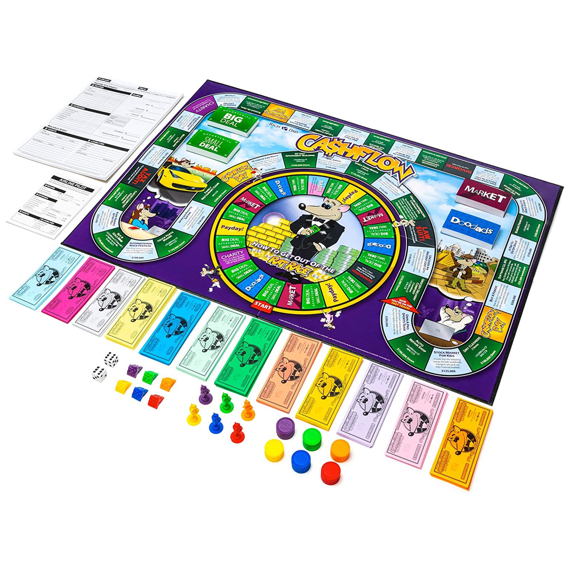 Rich Dad CASHFLOW Financial Literacy Educational Board Game, 2020, (2 Pack) - VMInnovations