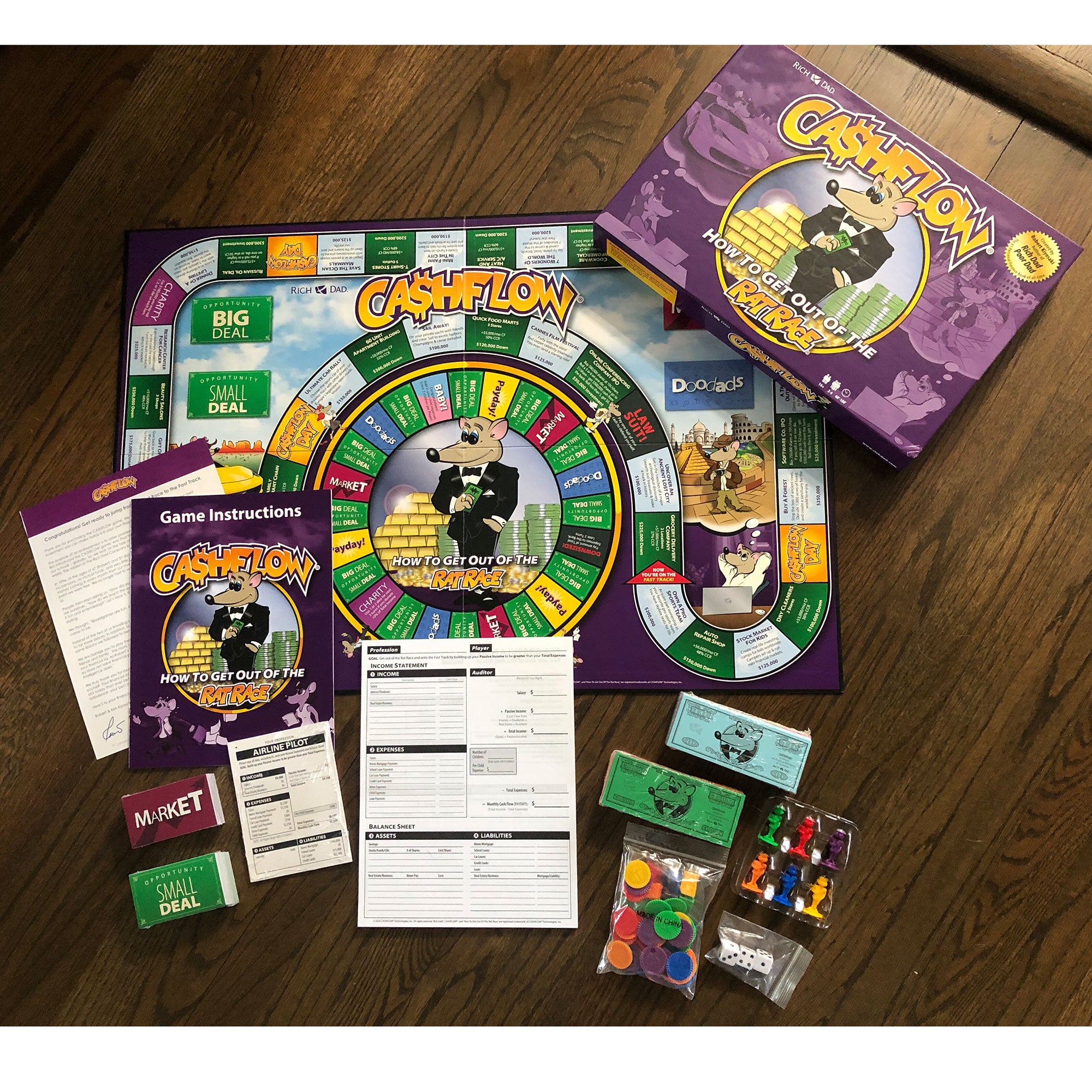 Rich Dad CASHFLOW Financial Literacy Educational Board Game, 2020, (2 Pack) - VMInnovations