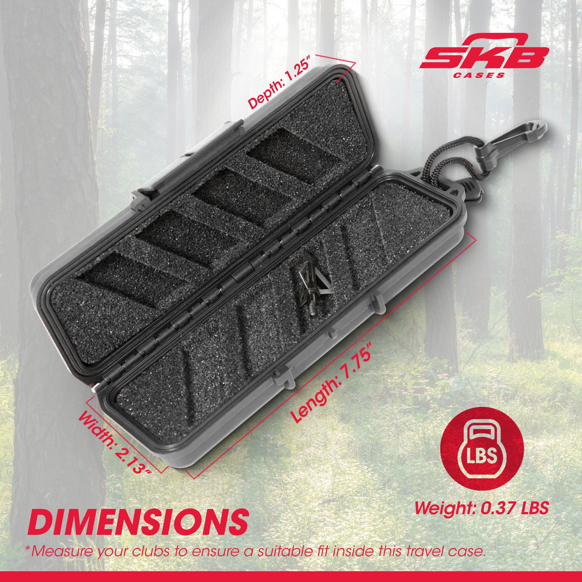 SKB iSeries Hard Exterior Molded Watertight Arrow Broadhead Case, Black (2 Pack) - VMInnovations