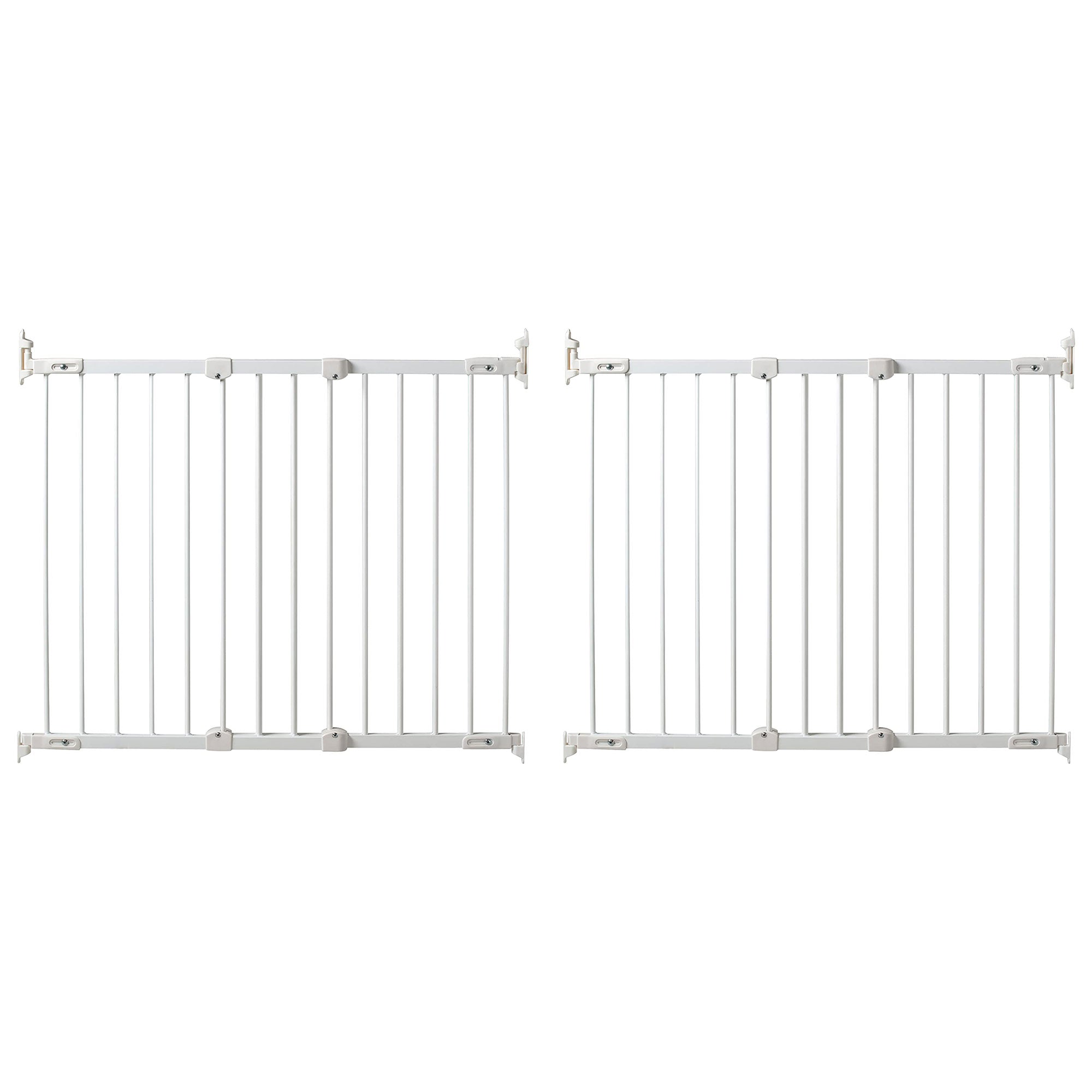KidCo Angle Mount Safeway Stair Top Quick Release Baby Gate, White (2 Pack) - VMInnovations