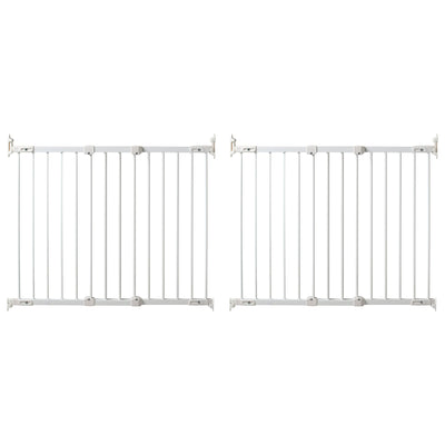 KidCo Angle Mount Safeway Stair Top Quick Release Baby Gate, White (2 Pack) - VMInnovations