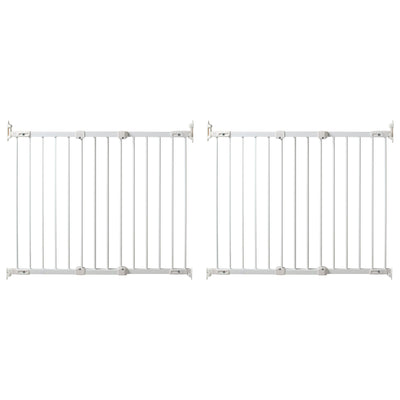 KidCo Angle Mount Safeway Stair Top Quick Release Baby Gate, White (2 Pack)