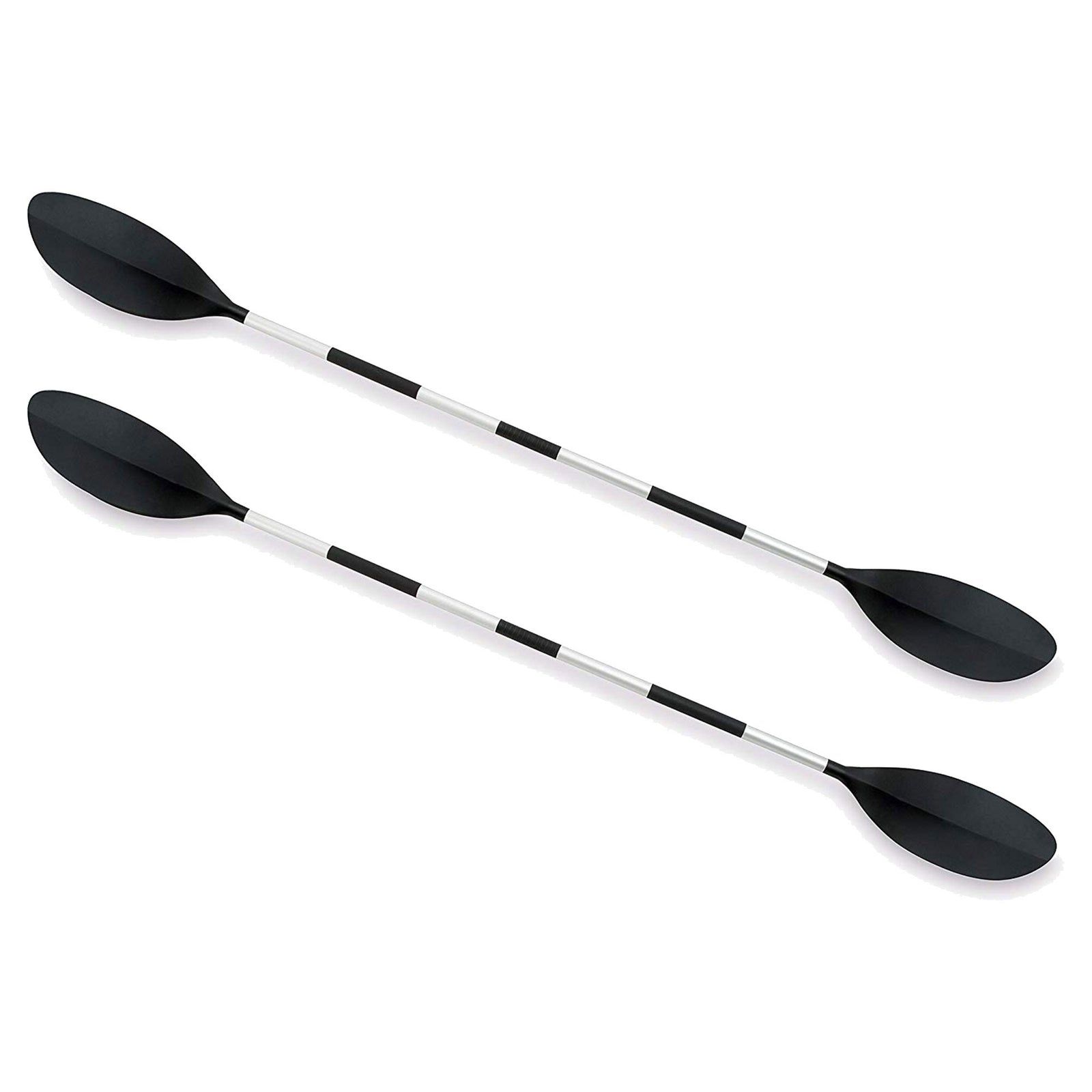 Intex 86" Lightweight Aluminum Double Oar Inflatable Kayak Paddle, Black, 2 Pack - VMInnovations