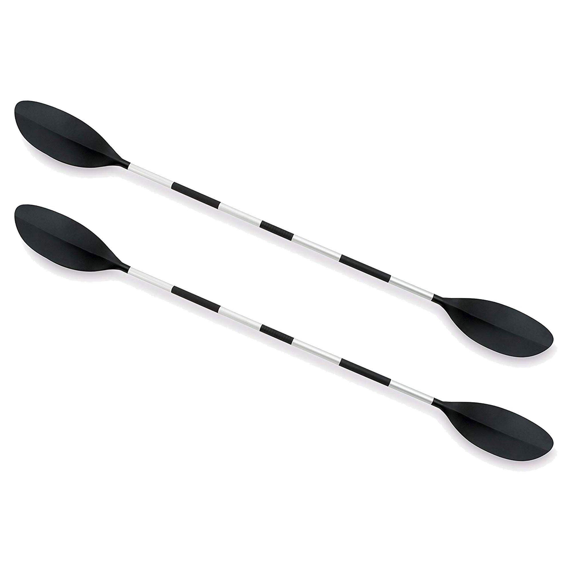 Intex 86" Lightweight Aluminum Double Oar Inflatable Kayak Paddle, Black, 2 Pack - VMInnovations