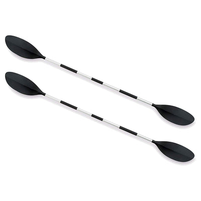Intex 86" Lightweight Aluminum Double Oar Inflatable Kayak Paddle, Black, 2 Pack - VMInnovations