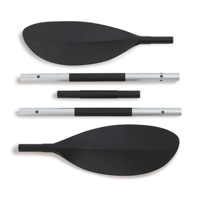 Intex 86" Lightweight Aluminum Double Oar Inflatable Kayak Paddle, Black, 2 Pack - VMInnovations