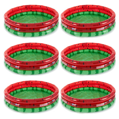 Intex 66 Inch Round Inflatable Kids Swimming and Wading Watermelon Pool (6 Pack)