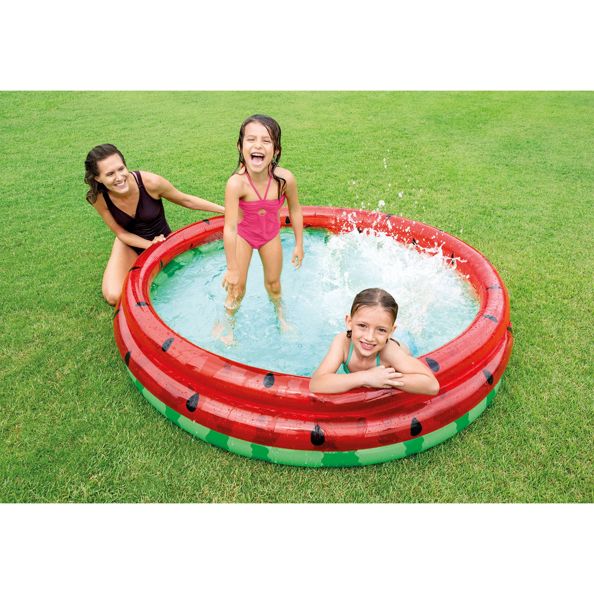 Intex 66 Inch Round Inflatable Kids Swimming and Wading Watermelon Pool (6 Pack)