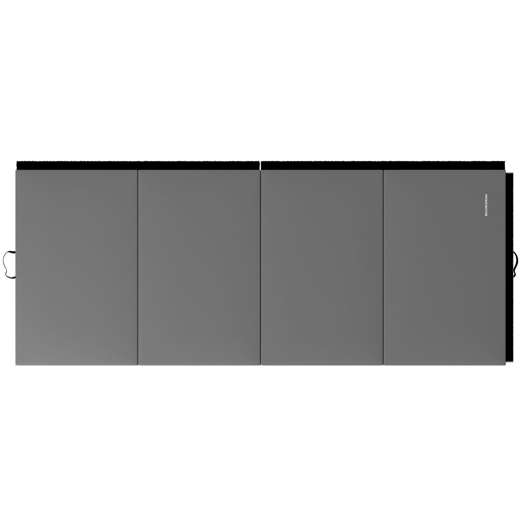 BalanceFrom Fitness GoGym 4' x 10' x 2" Folding Gymnastics Mat, Gray (2 Pack)