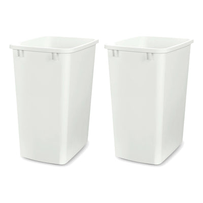 Rev-A-Shelf 35 Qt Plastic Under Sink Trash Can Replacement, RV-35-17-52 (2 Pack)