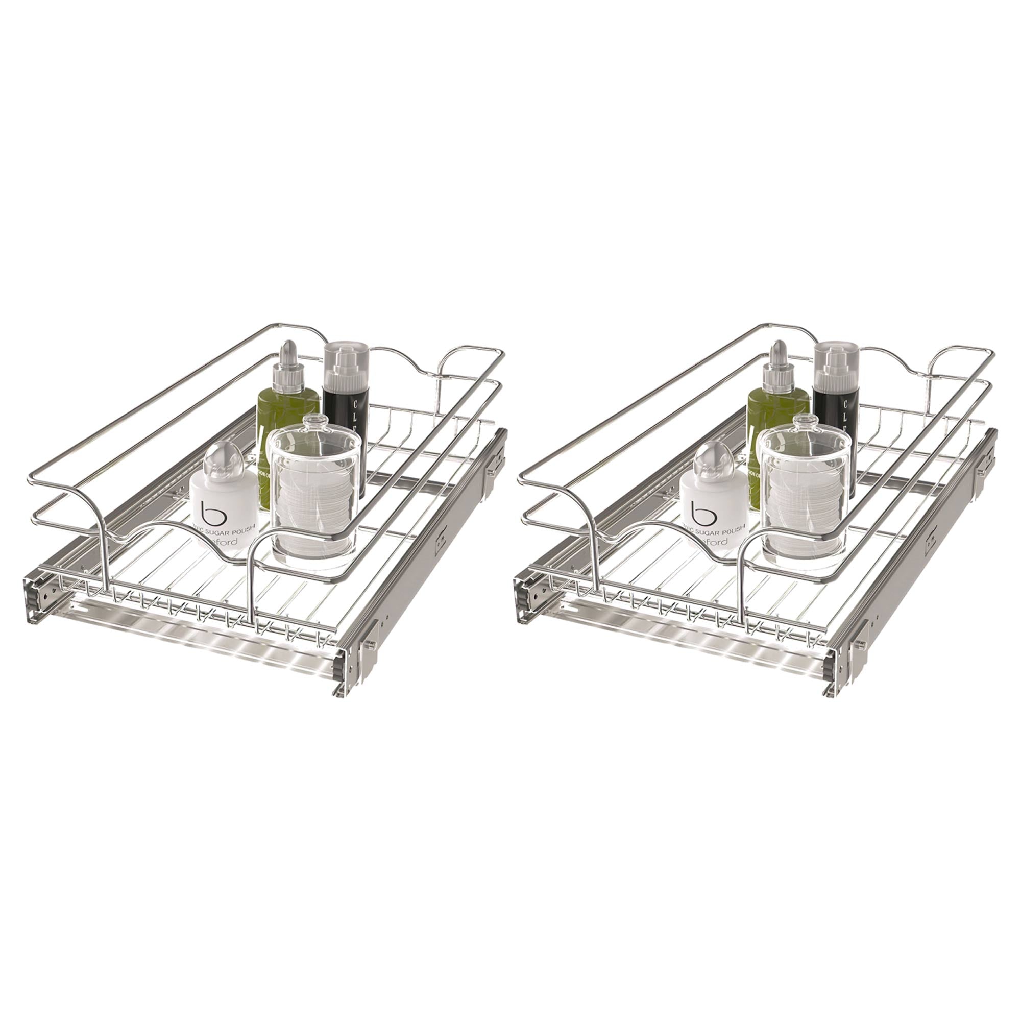 Rev-A-Shelf Cabinet Pull Out Shelf Organizer, 12 x 20 In, 5WB1-1220CR-1 (2 Pack)