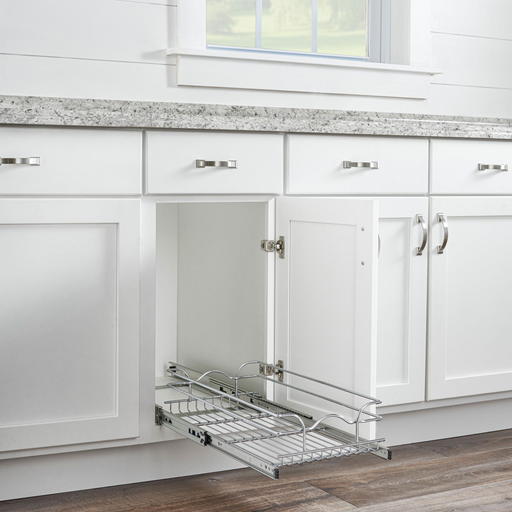 Rev-A-Shelf Cabinet Pull Out Shelf Organizer, 12 x 20 In, 5WB1-1220CR-1 (2 Pack)