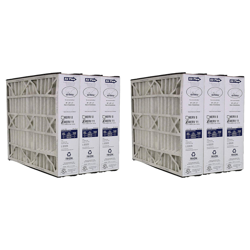 Trion 259112-102 Air Bear 20x25x5 Inch MERV 11 Air Purifier Filter (6 Pack)